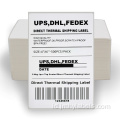 4x6 Fanfold UPS Label Pengiriman Transfer Termal Langsung